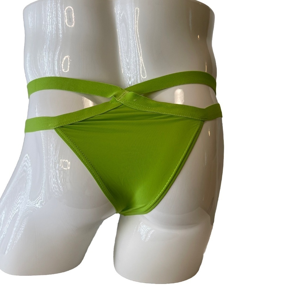 Mens Brief Cutouts Large Green New With Tags - Picture 4 of 4